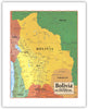 Map of Bolivia - 8" x 10" Print