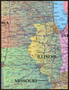 Trucker's Wall Map of Canada, United States and Northern Mexico 2021 Edition Laminated