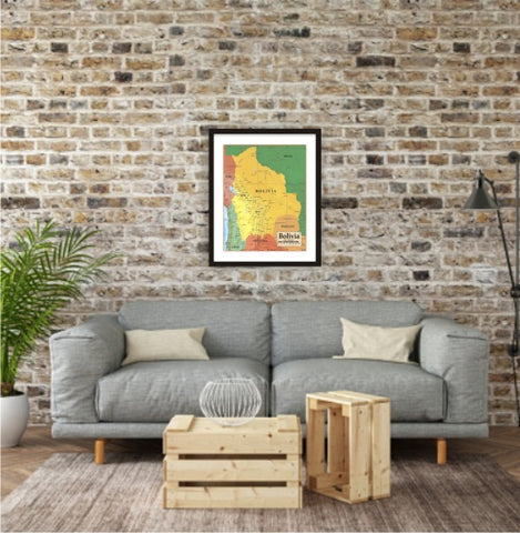 Map of Bolivia - 8" x 10" Print
