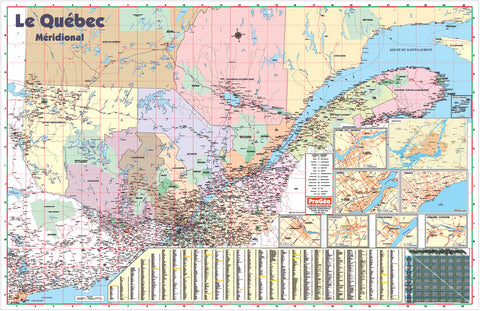 Province of Quebec Wall Map
